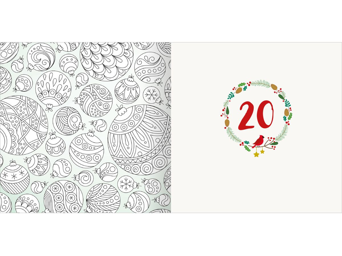 ARS EDITION Adventskalender 21x21cm 13622 Diamond, ausmalen u. Stickern (4014489136224)