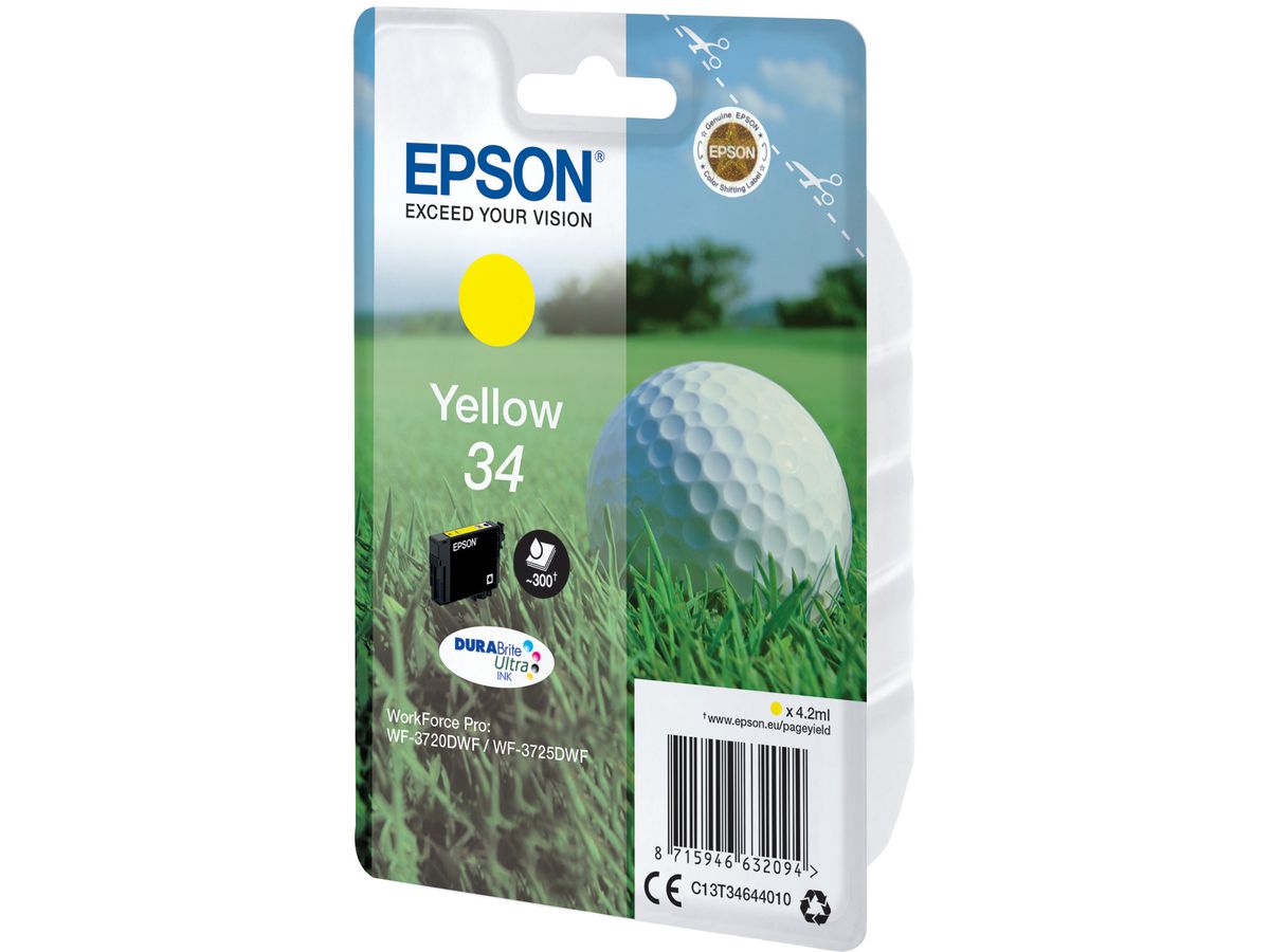 EPSON Cart. d'inchiostro yellow T346440 WF-3720/3725DWF 300 pagine (8715946632094)
