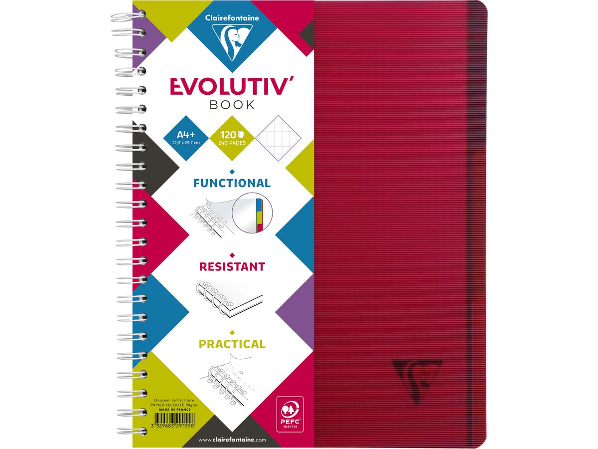 CLAIREFONTAINE LINICOLOR Quaderno A4+ 329155 5mm 120 fogli (3329683291558)