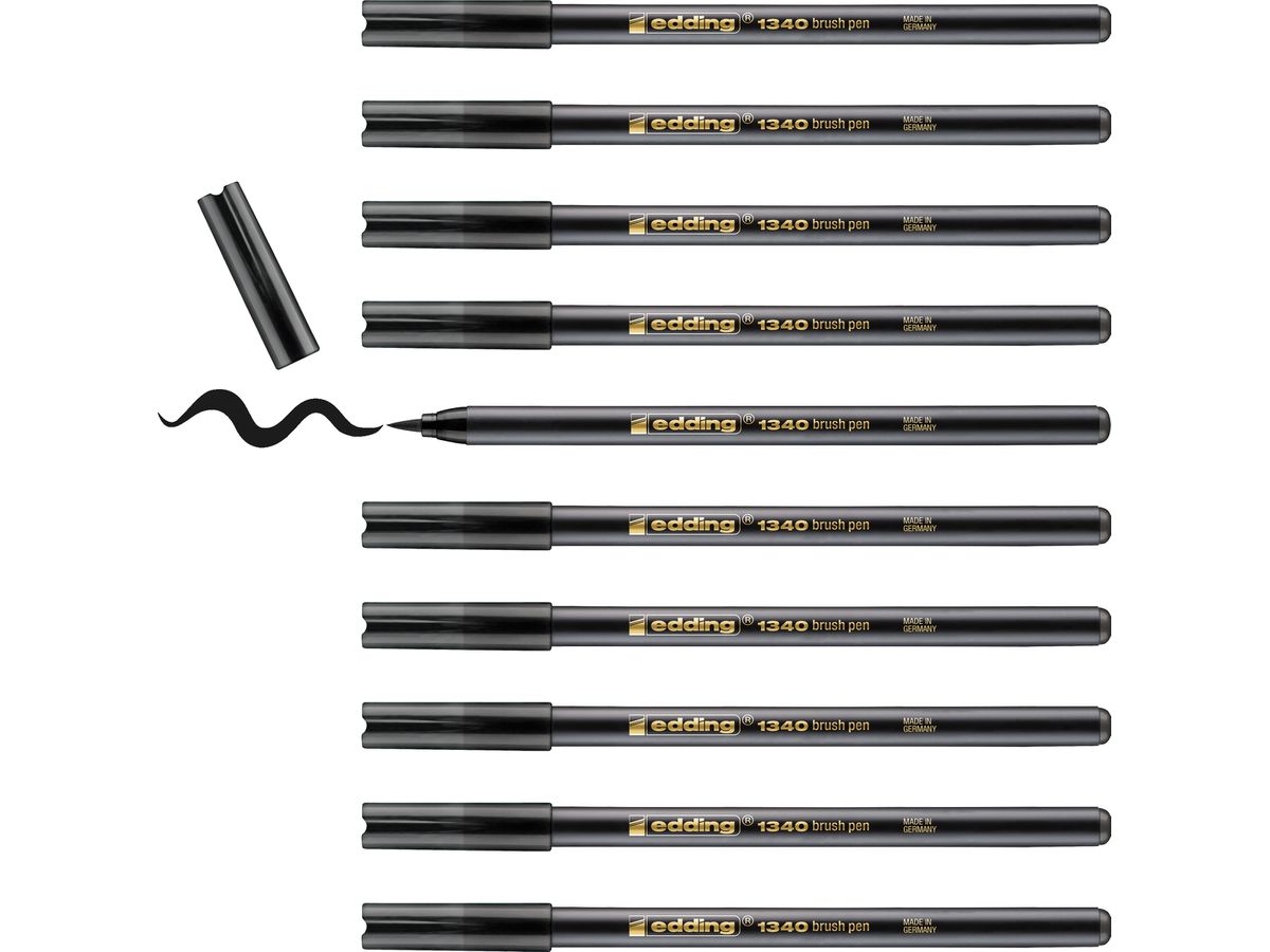 EDDING Brushpen 1340 1340-001 schwarz (4004764037322)