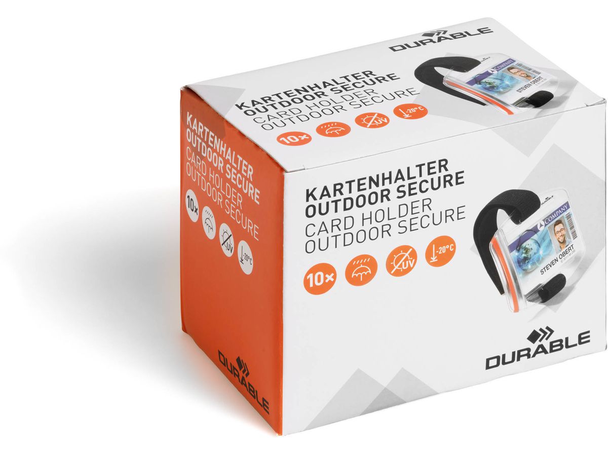 DURABLE Card holder Outdoor Secure 841419 10 pezzi (4005546981833)