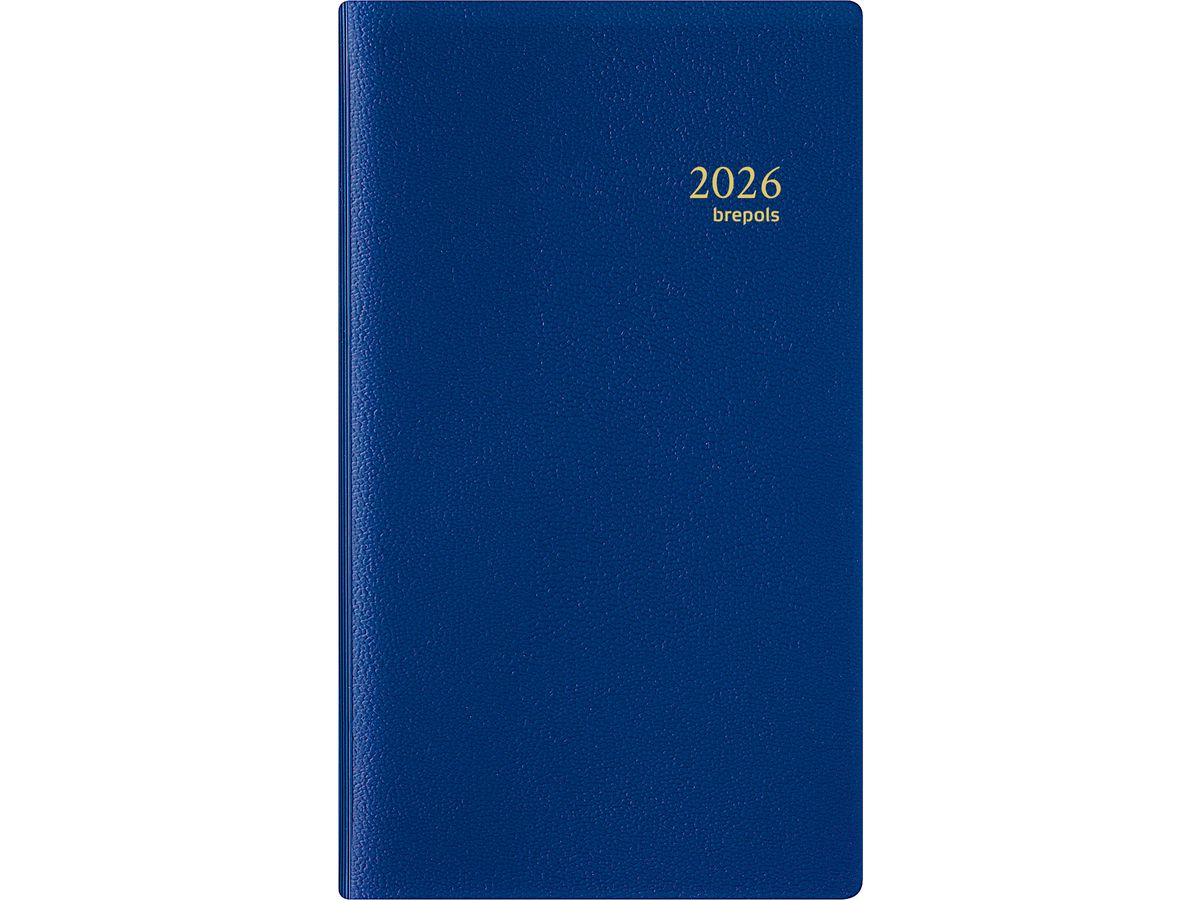 BREPOLS Agenda Notaplan Genova 2026 0.716.2051 1S/2P blu 8.9x16cm (5412303124188)