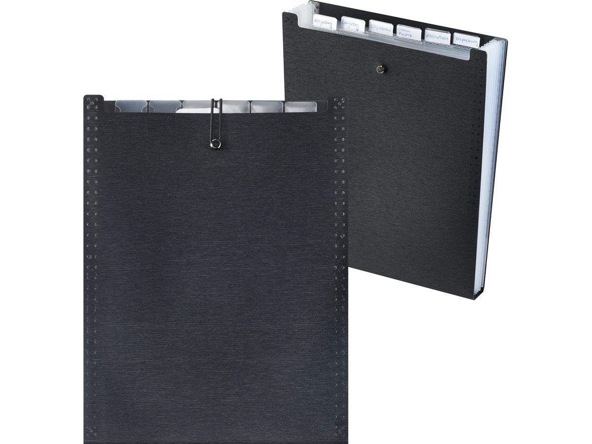 KOLMA Fächermappe LineaVerde A4 11.035.06 schwarz 7 Fächer (7611967113691)