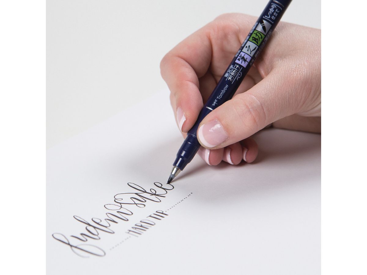 TOMBOW Stylo de calligraphie set WS-BH-10P Fudenosuke, 10 couleurs (4003198110922)