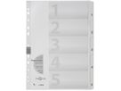 PAGNA Répertoire carton A4 31003-08 blanc 5-pièces, 1-5 (4013951004641)
