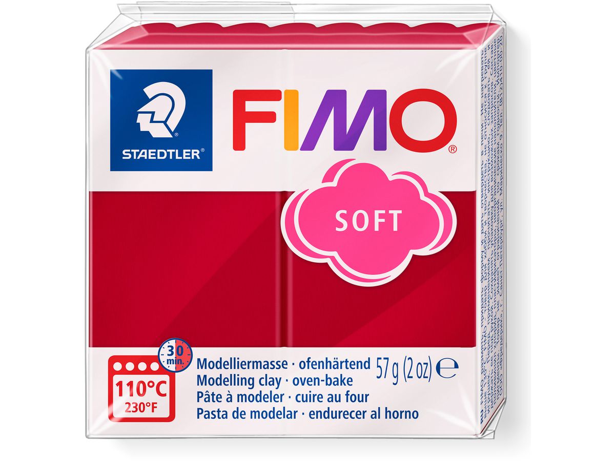 FIMO Pâte à modeler Soft 57g 8020-26 rouge (4006608809515)
