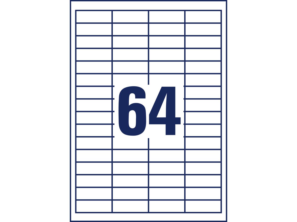 AVERY ZWECKFORM Universal-Etiketten 485x169mm 4785 weiss 30 Blatt (4004182047859)