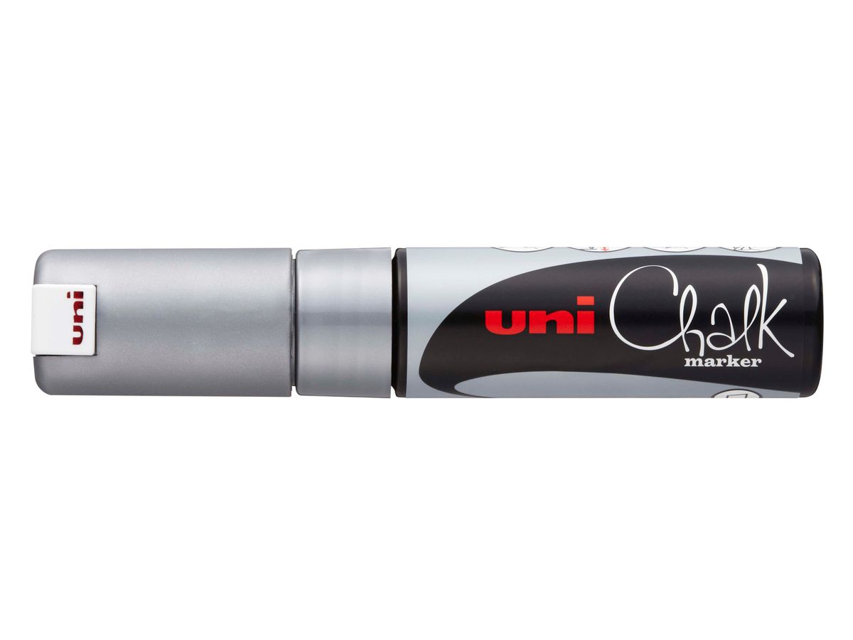 UNI-BALL Chalk Marker 8mm PWE8K SILVER argento (4902778222119)