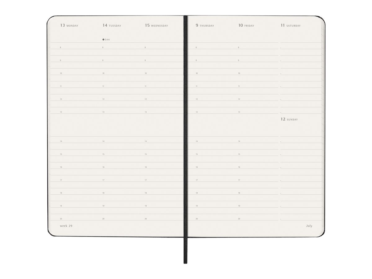 MOLESKINE Agenda Classic Large 2026 DHB12WV3Y26 1W/2S schwarz HC 13x21cm (8056999275358)