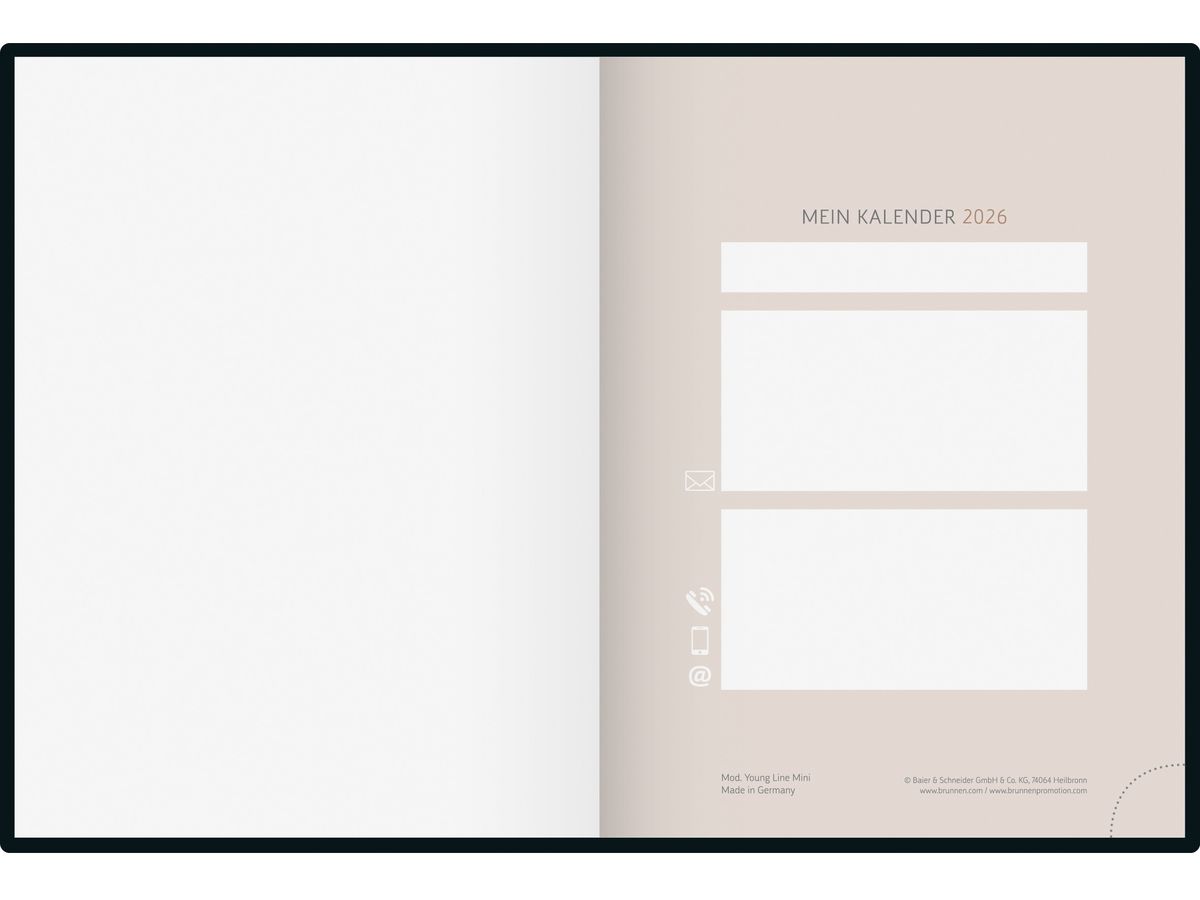 RIDOIDE Agenda poche Design Line 2026 7013603026.26 1S/2P Night AL 12x16cm (4003273789296)