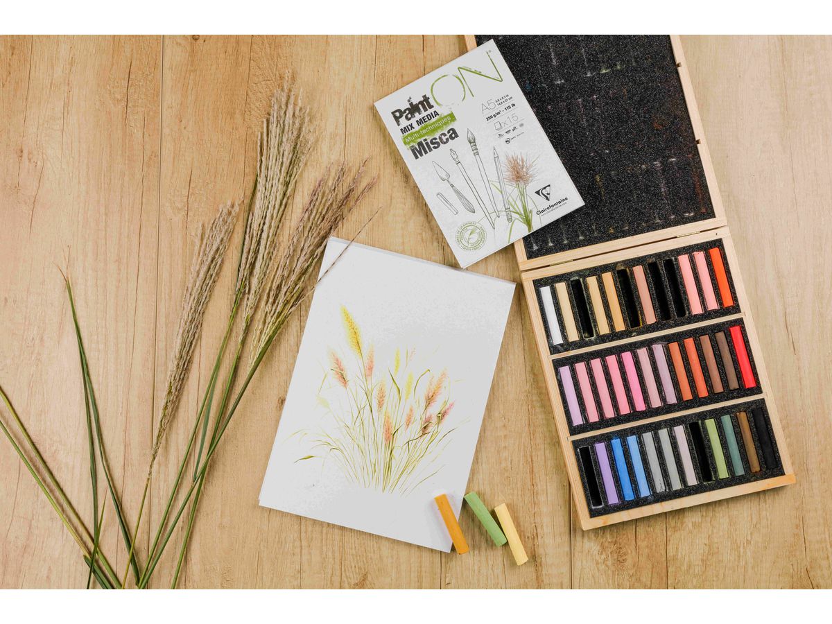 CLAIREFONTAINE Paint'On Block Mixed A4 976121C bianco 15 fogli (3329689761215)