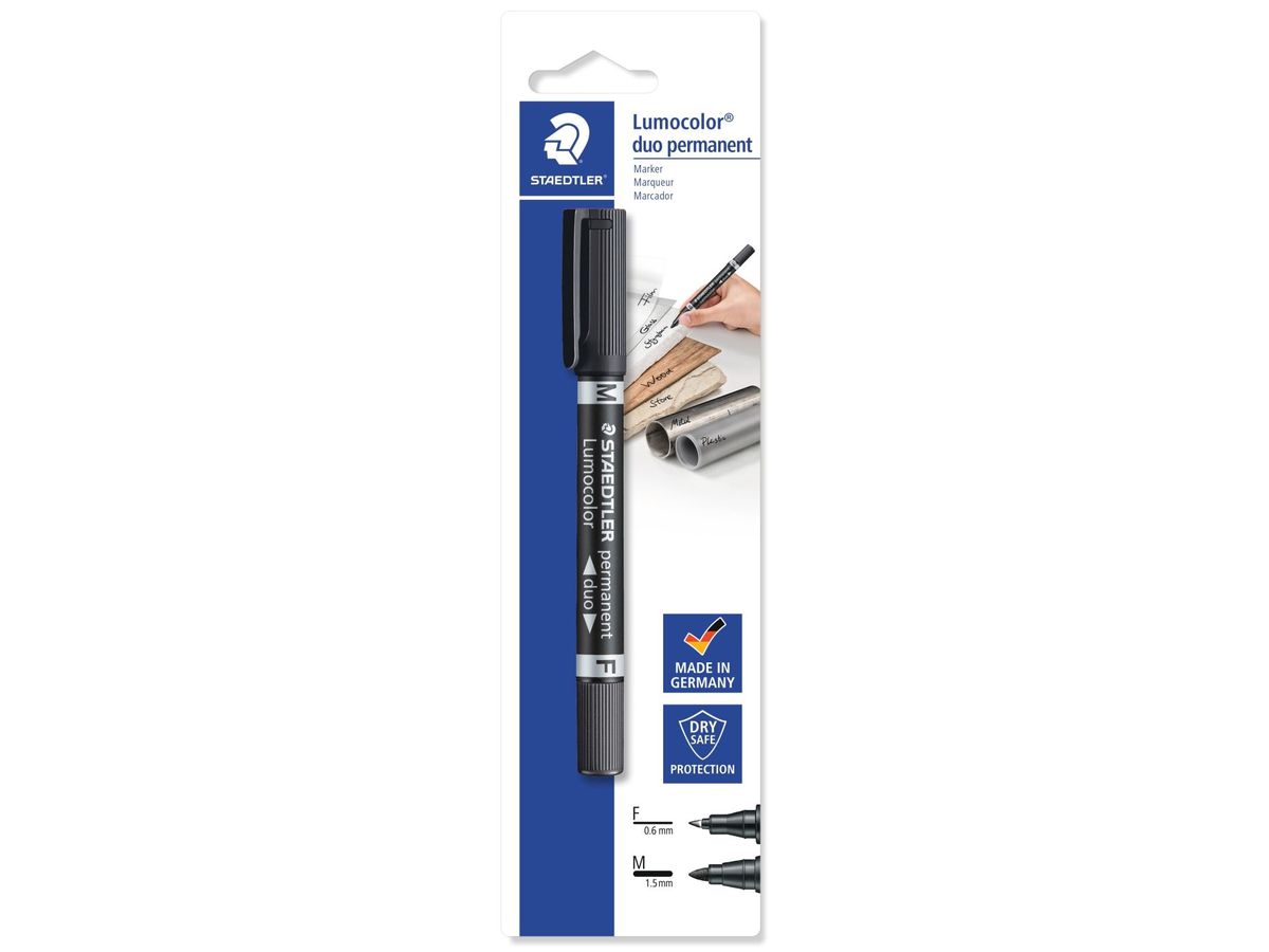 STAEDTLER Lumocolor Permanent 0.6/1mm 348-9BKD schwarz (4007817348062)