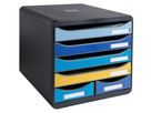 EXACOMPTA Set Tiroires BeeBlue A4+ 3124202D Big Box Maxi, 6 comp. (9002494312424)