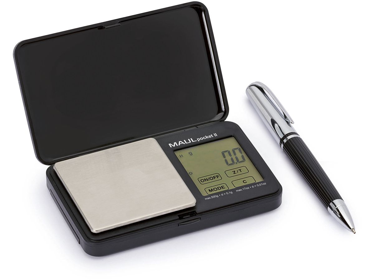 MAUL pocket II Taschenwaage 500g 21.10 schwarz (4002390061223)