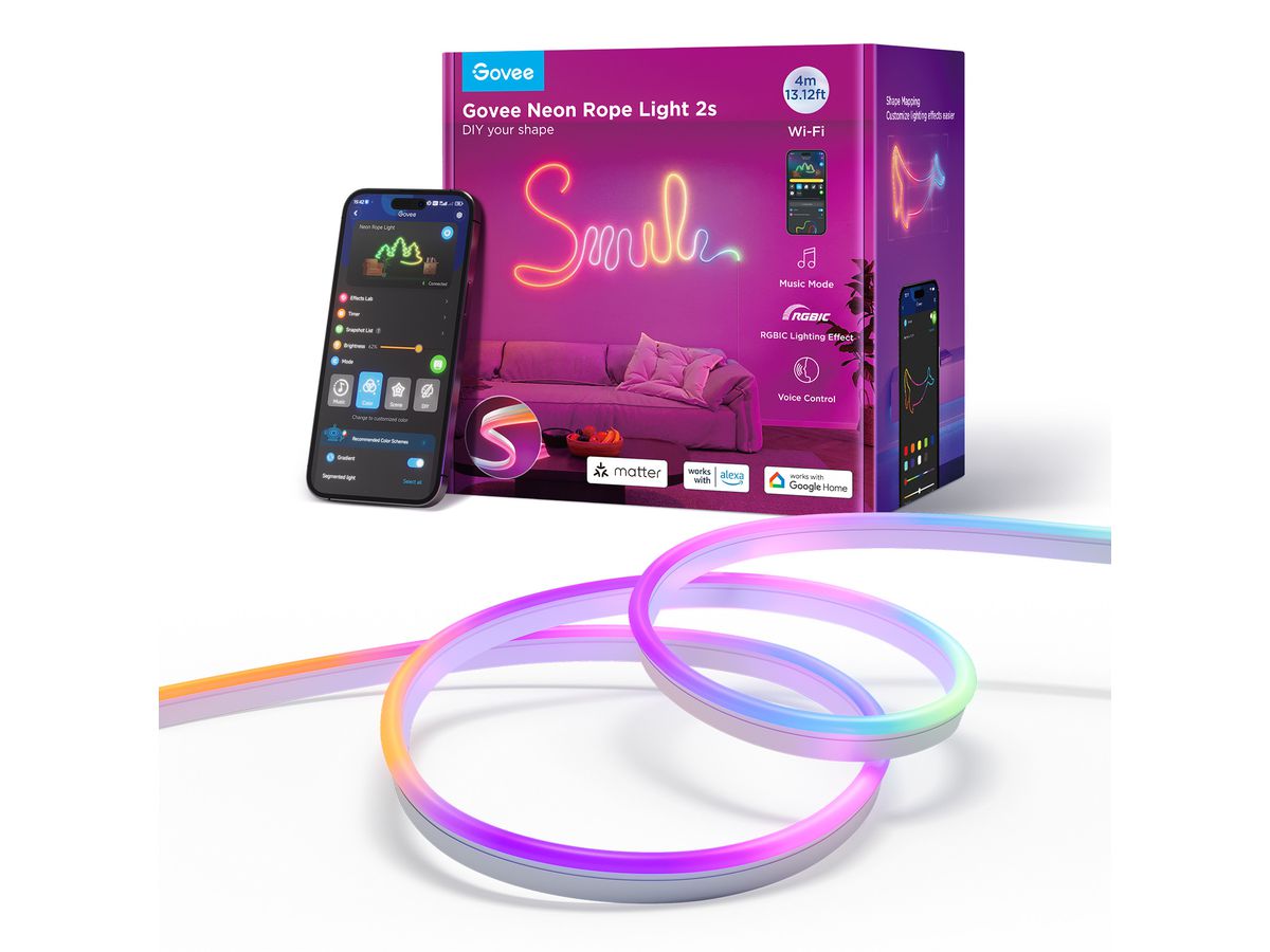 GOVEE Neon Rope Light 2 4m H61D4C01 weiss (6974316999836)
