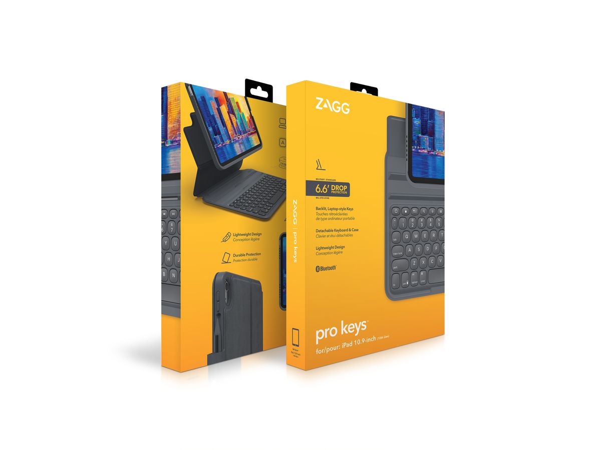 ZAGG Keyboard Pro Keys for iPad 103410815 10.9 (Gen10),11(A16),CH (0840056174191)