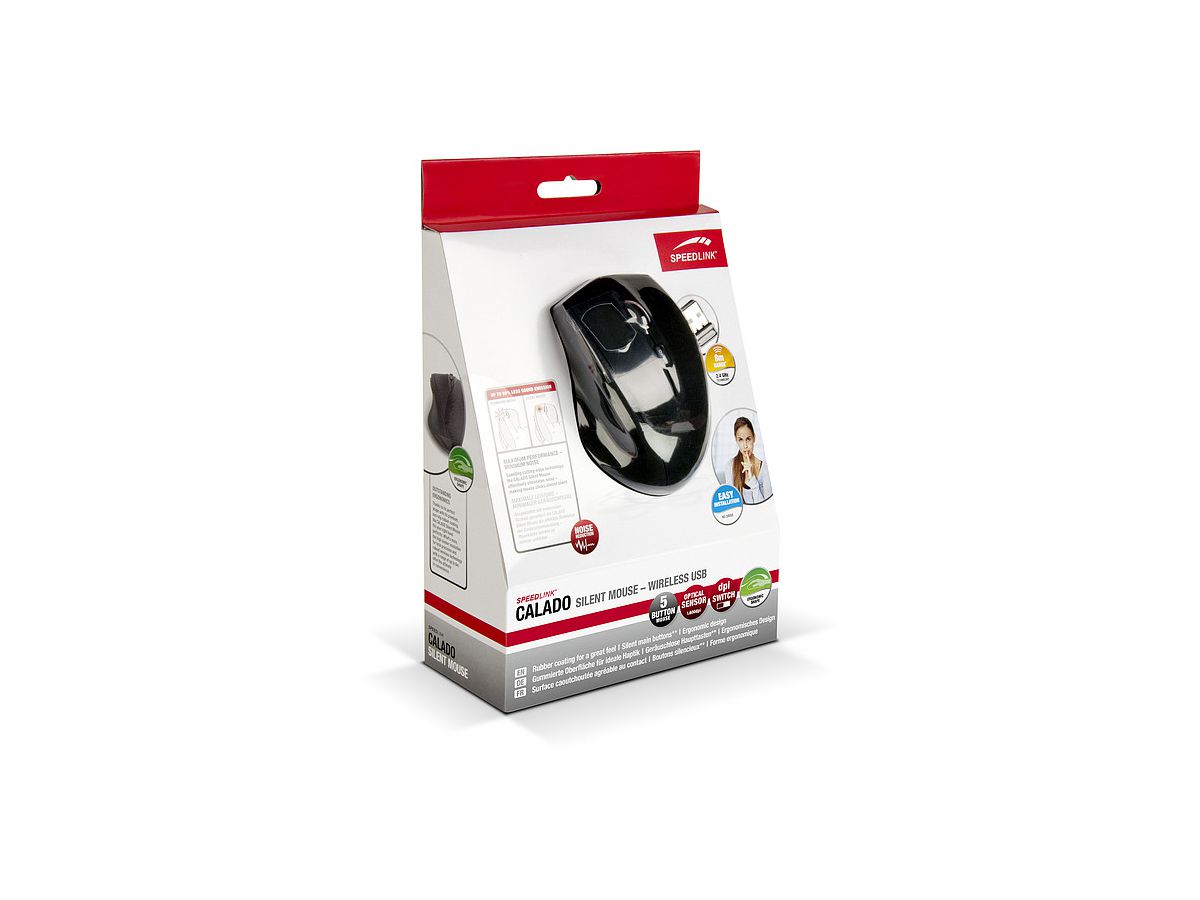 SPEEDLINK CALADO Silent Mouse SL6343RRB Wireless USB black (4027301523201)