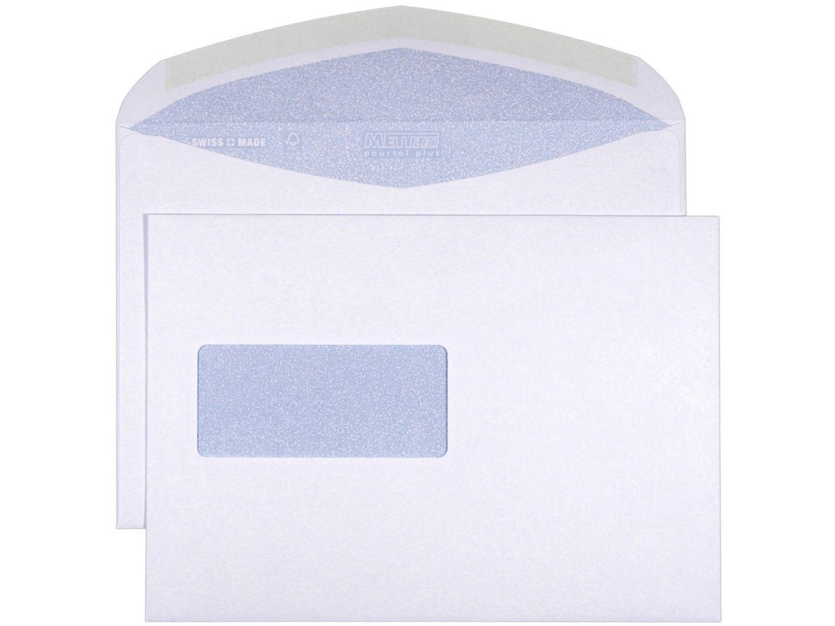 METTLER Busta finestra sinistra C5 8075-LASER 100g, ultra bianco 500 pz. (7640126060897)