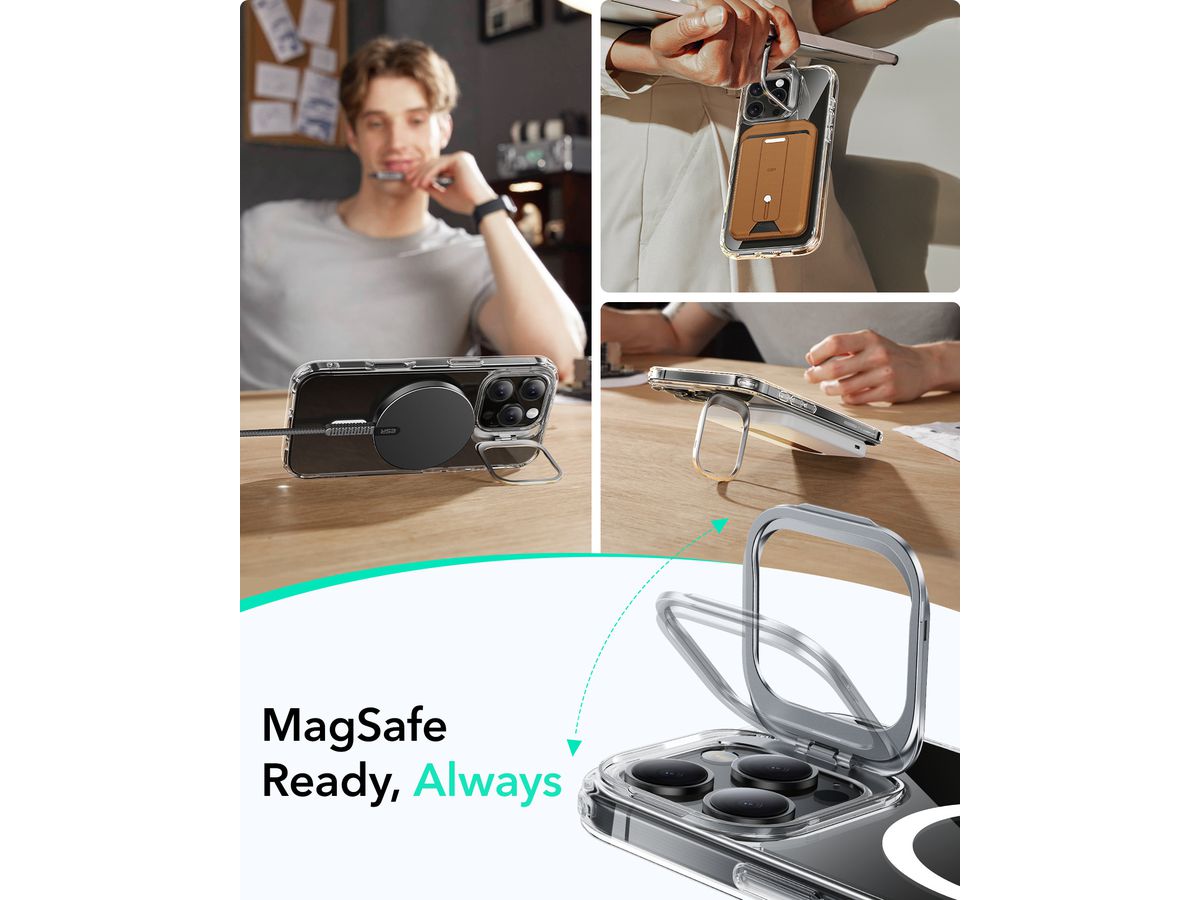 ESR Classic Hybrid Case MagSafe 1A74901 +Stand iPhone 16 Pro Clear (4894240219126)