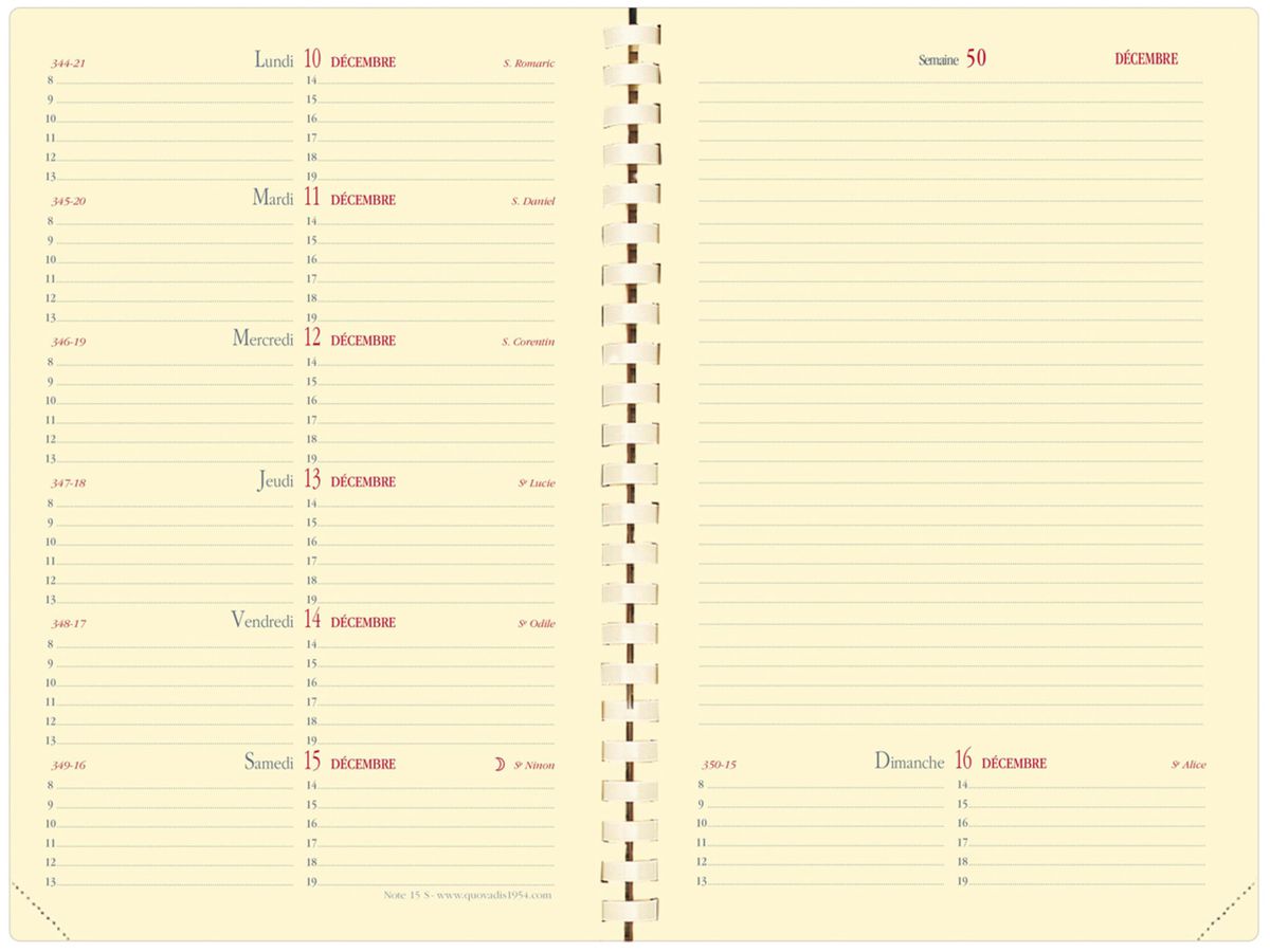 QUO-VADIS Agenda Soho Note15S 2026 679048Q 1S/2P rosso FR 10x15cm (3371010448388)