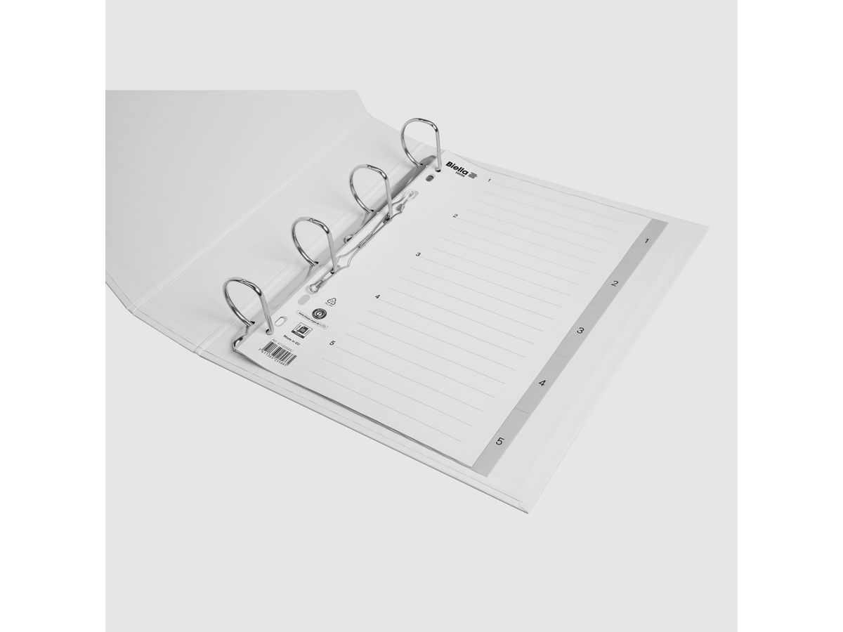 BIELLA Répertoire PP A4 47140500U gris 1-5 (7611365255665)