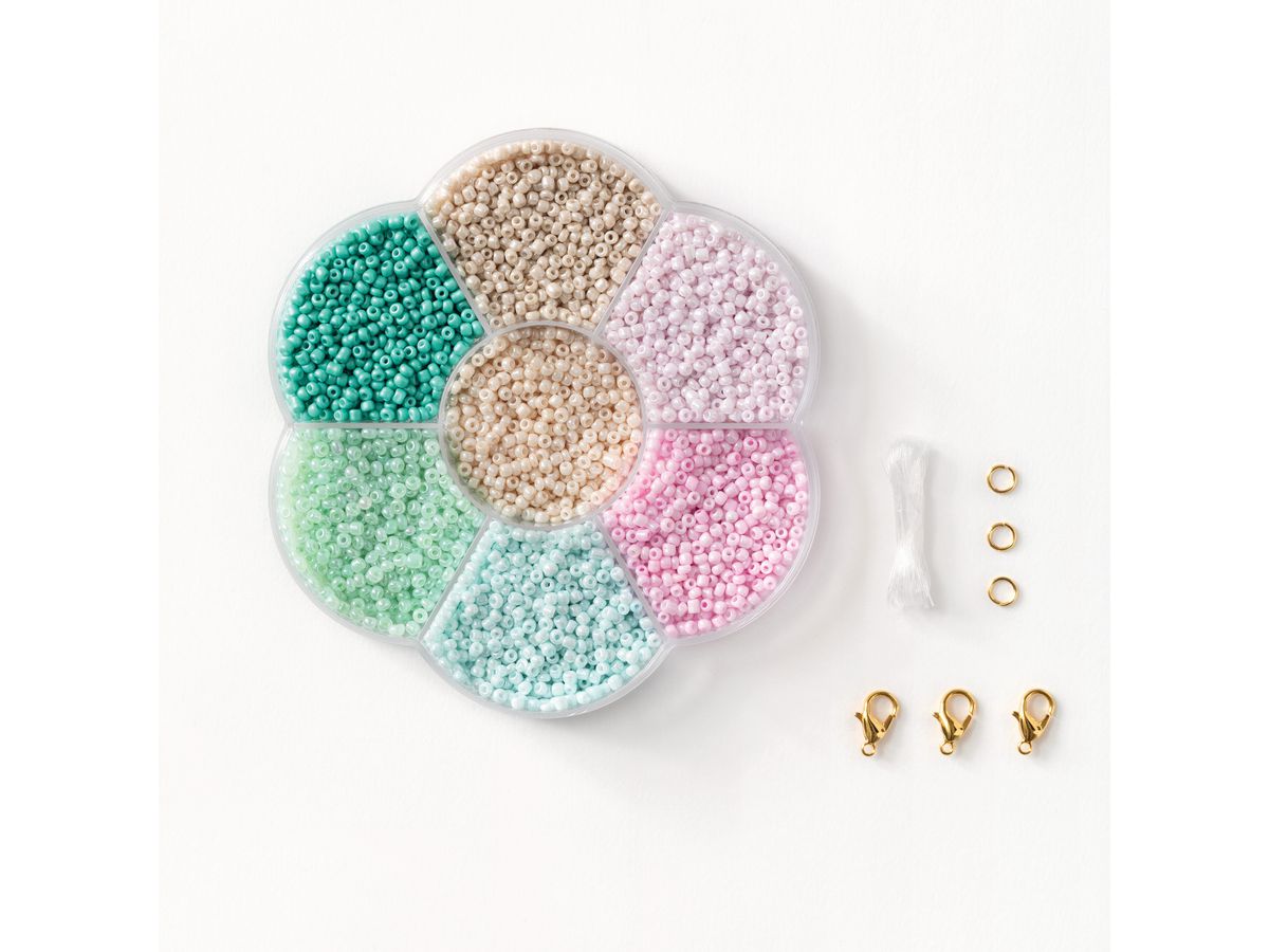 FOLIA Rocailles-Perlen-Set 12908 Pastell (4001868129380)
