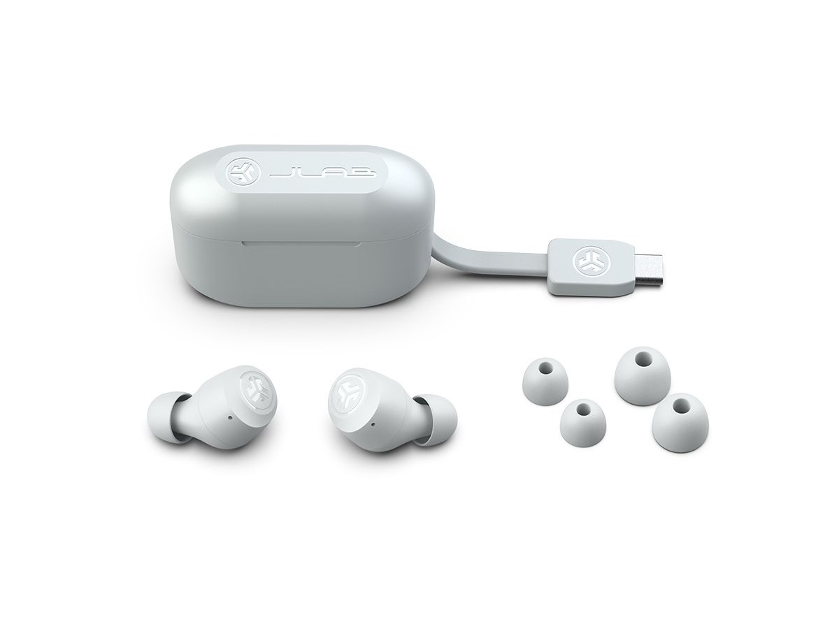 JLAB Go Pop+ Earbuds IEUEBGAIRPOPRWHT124 True Wireless, White (0810119072412)