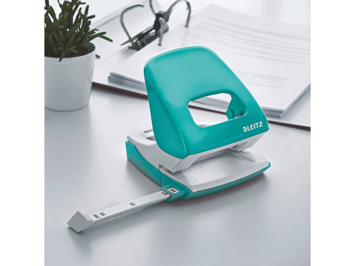 LEITZ Bürolocher NeXXt WOW 5008 50081051 eisblau 30 Blatt (4002432103041)