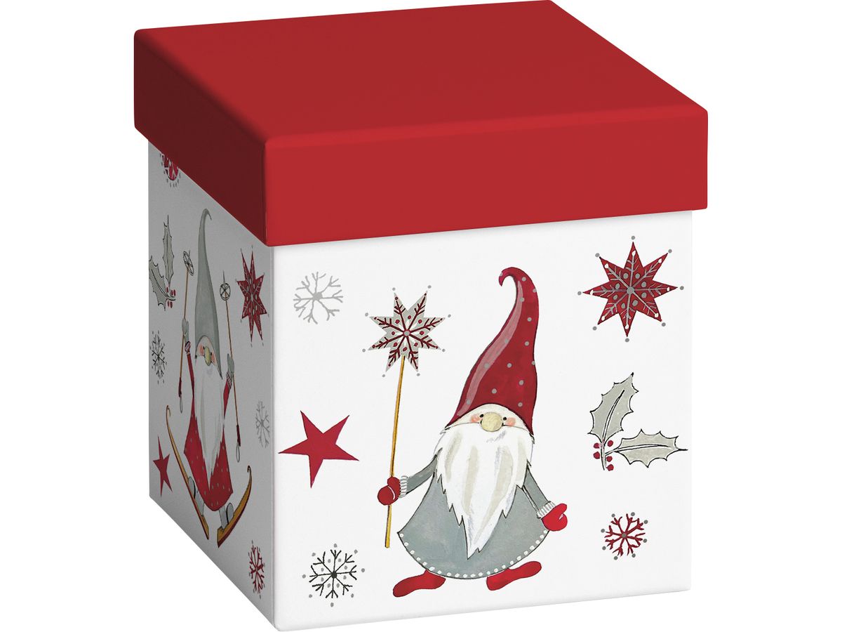 STEWO Geschenkbox Nisse 2551538696 rot 11x11x12cm (7630050862865)