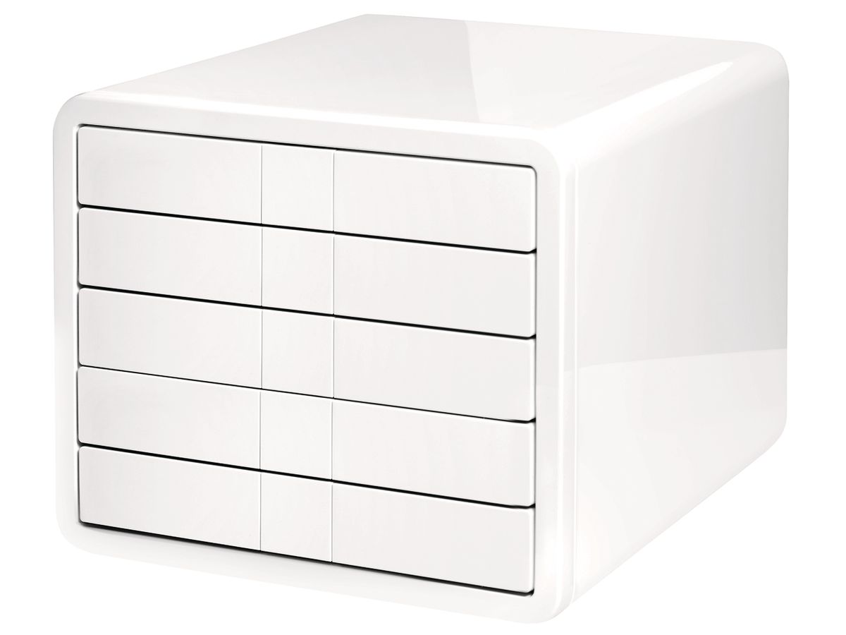 HAN Schubladenbox i-Box A4/C4 50.40 weiss 5 Fächer (4012473155107)