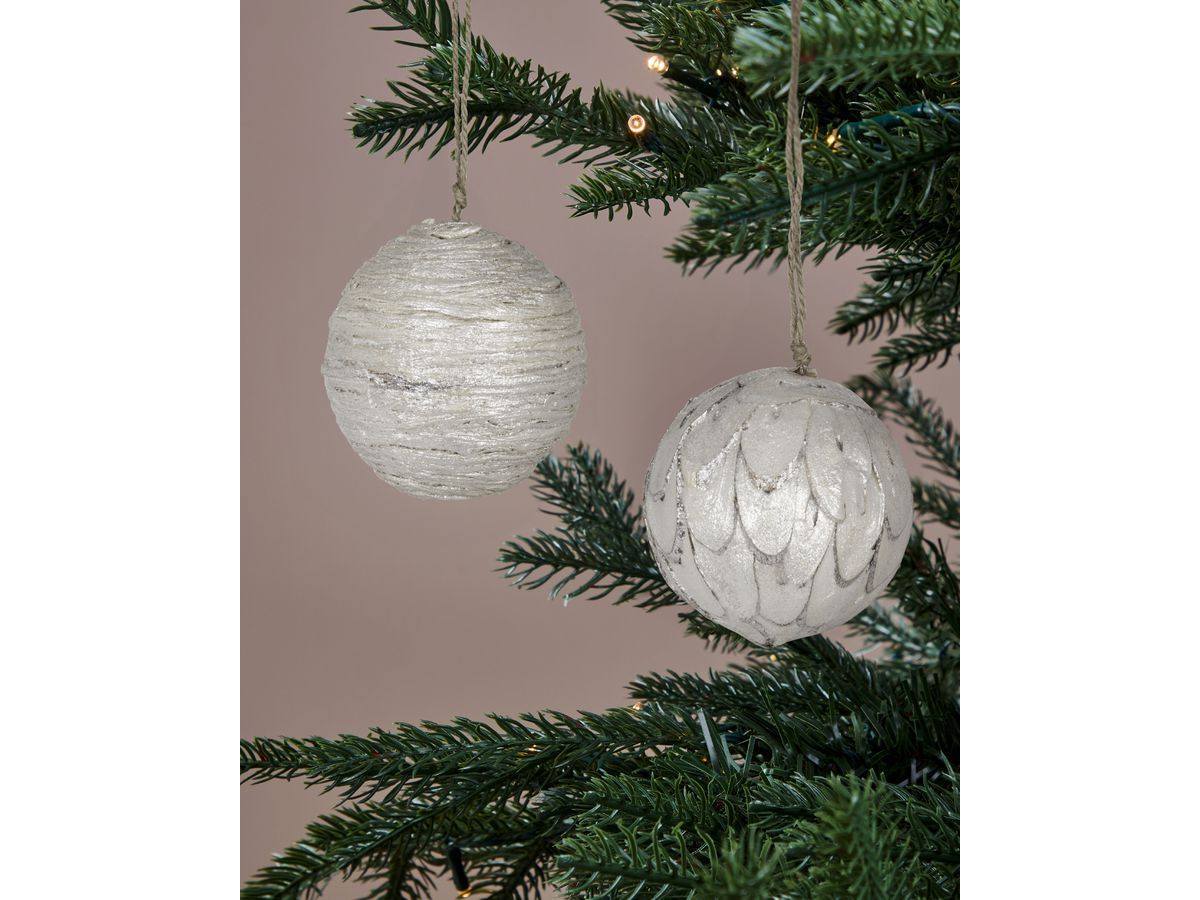 EGLO Trockenblumen Kugeln 428173 silber 6 Stück (9008606282210)