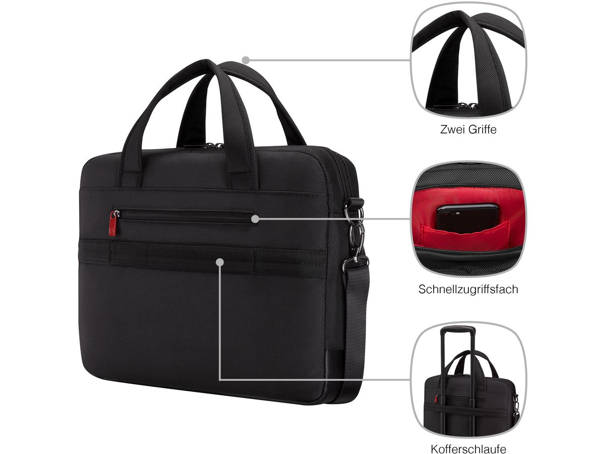 WENGER Laptop Briefcase 14 - 16inch 653496 Altair Brief Black (7611160287854)