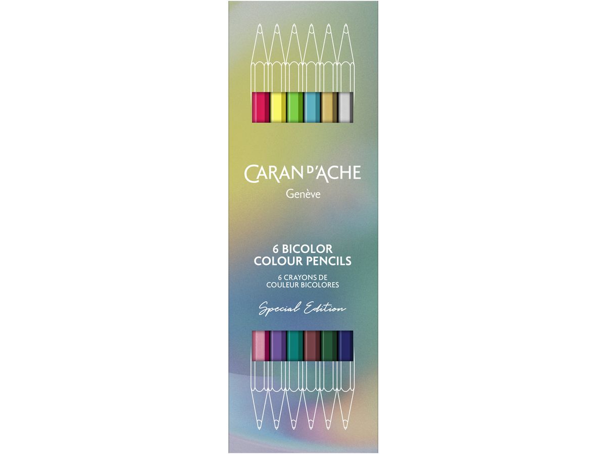CARAN D'ACHE Matita colorata Bicolor 1284.506 Claim your Style 6 pezzi (7630002354837)