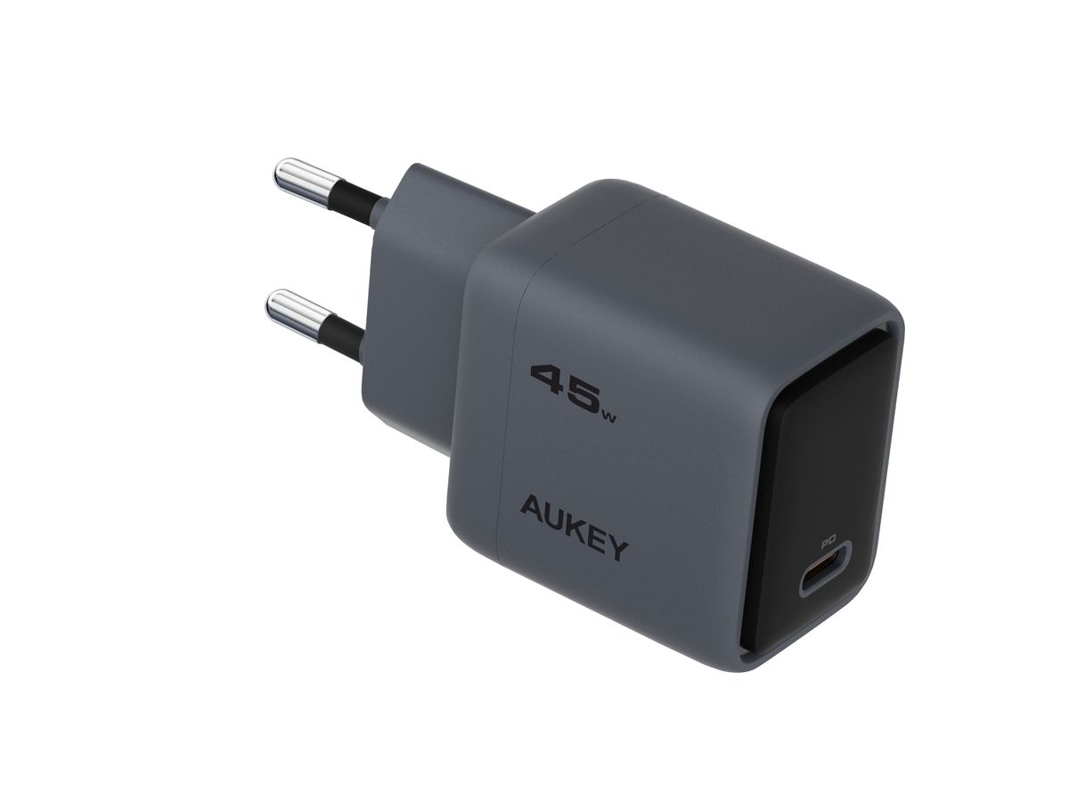 AUKEY Comet 45W GaN PD PA-C2 1-Port, Wall Charger Grey (0689323788187)