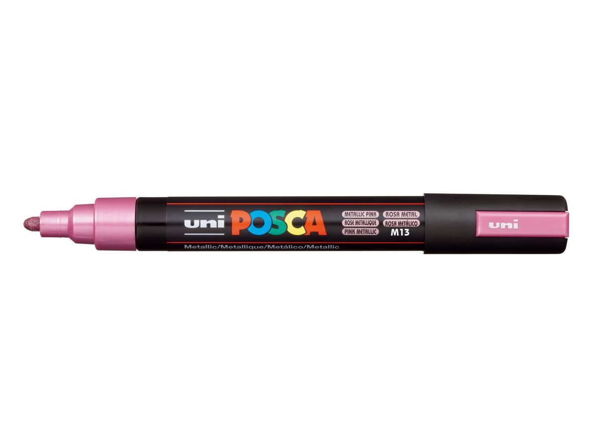 POSCA Marker 1.8-2.5mm PC5MMET.PINK MET, rosa (4902778113585)