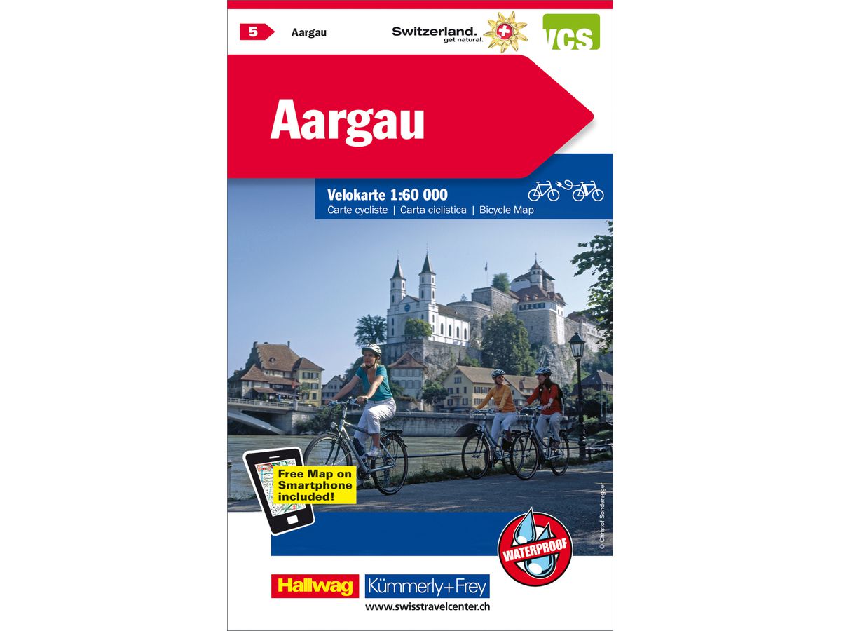 KÜMMERLY+FREY Carta bicicletta 325902405 Aargau 1:60'000 (9783259024058)