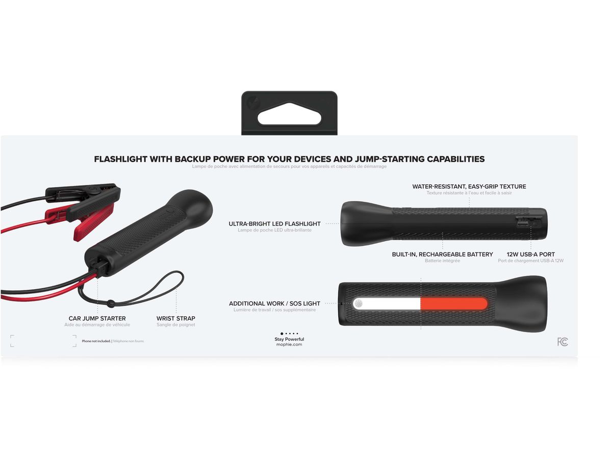 MOPHIE Powerstation Go Rugged 401107705 Jumpstart Flashlight (0840056140493)