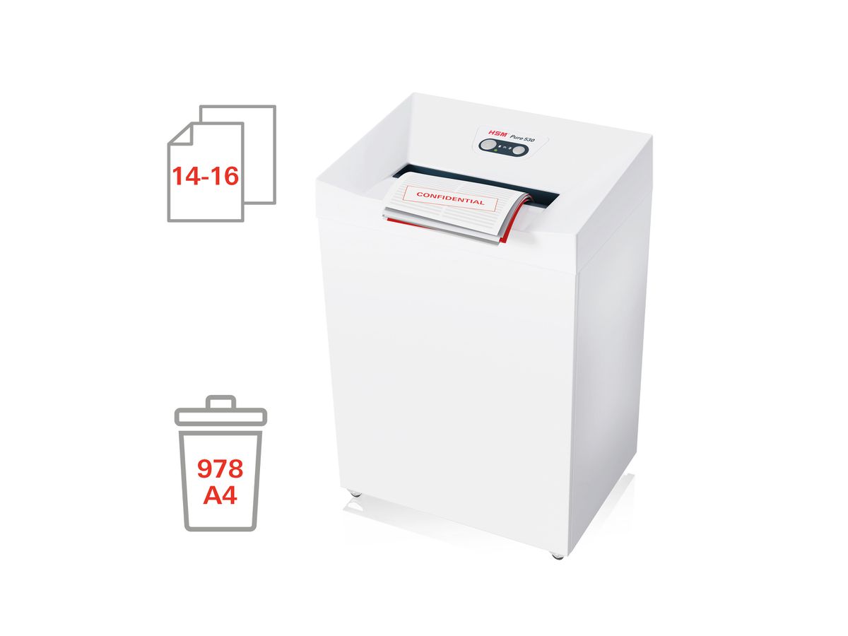 HSM Distruggi docu. Pure 530 2353111 P-4, 80lt (4026631054300)