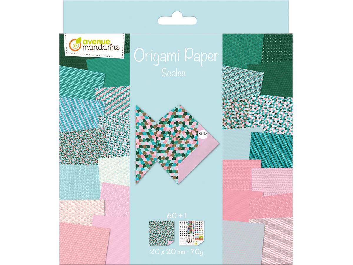 MANDARINE Fogli Origami 20x20cm OR511C Scala 70g 60 fogli (3609510575113)
