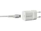 INTENSO Power Charger 30W GaN 1x USB-C 7803042 + Cable USB-C to USB C white (4034303034086)