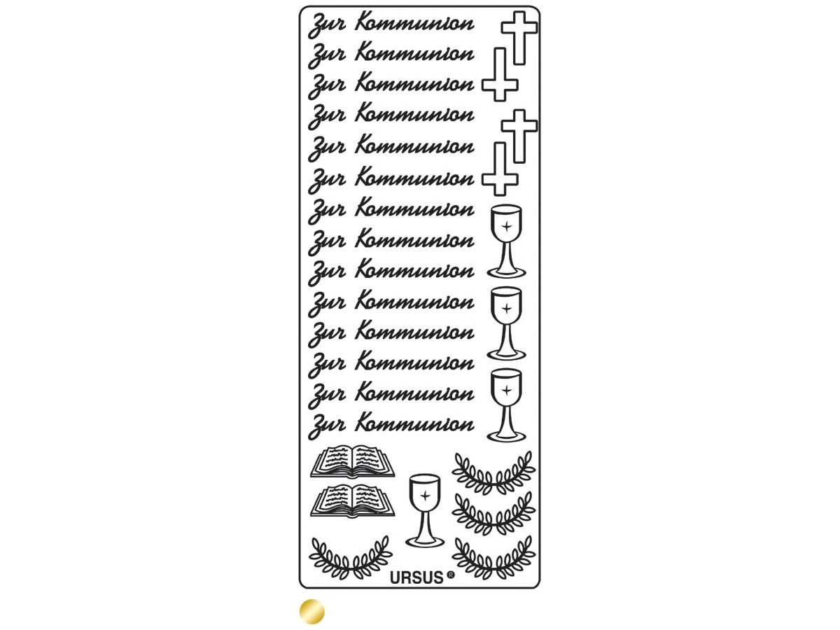 URSUS Kreativ Sticker 59100032 Kommunion gold (4008525646044)