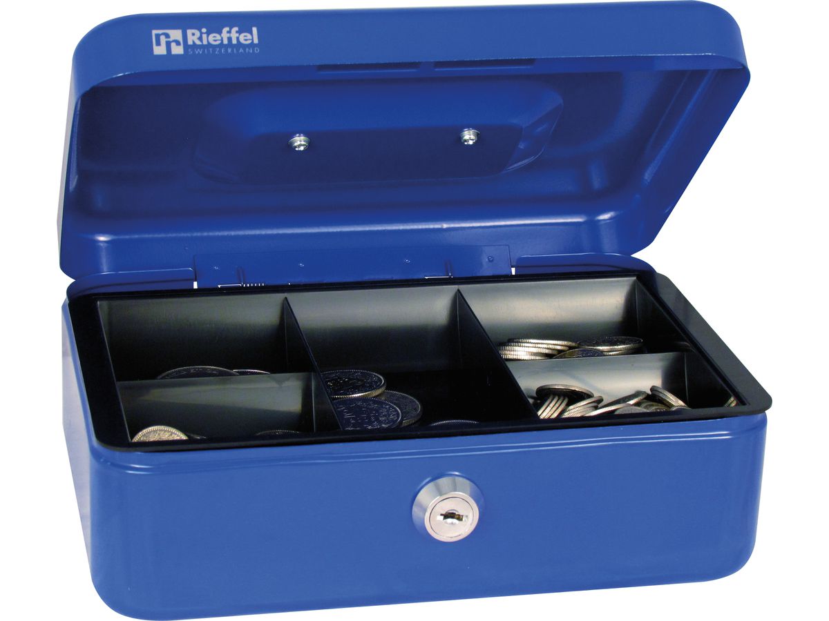 RIEFFEL SWITZERLAND Cassetta soldi Valorit VT-GK 2 BLAU 7,7x20,7x15,7cm blu (7640115310033)