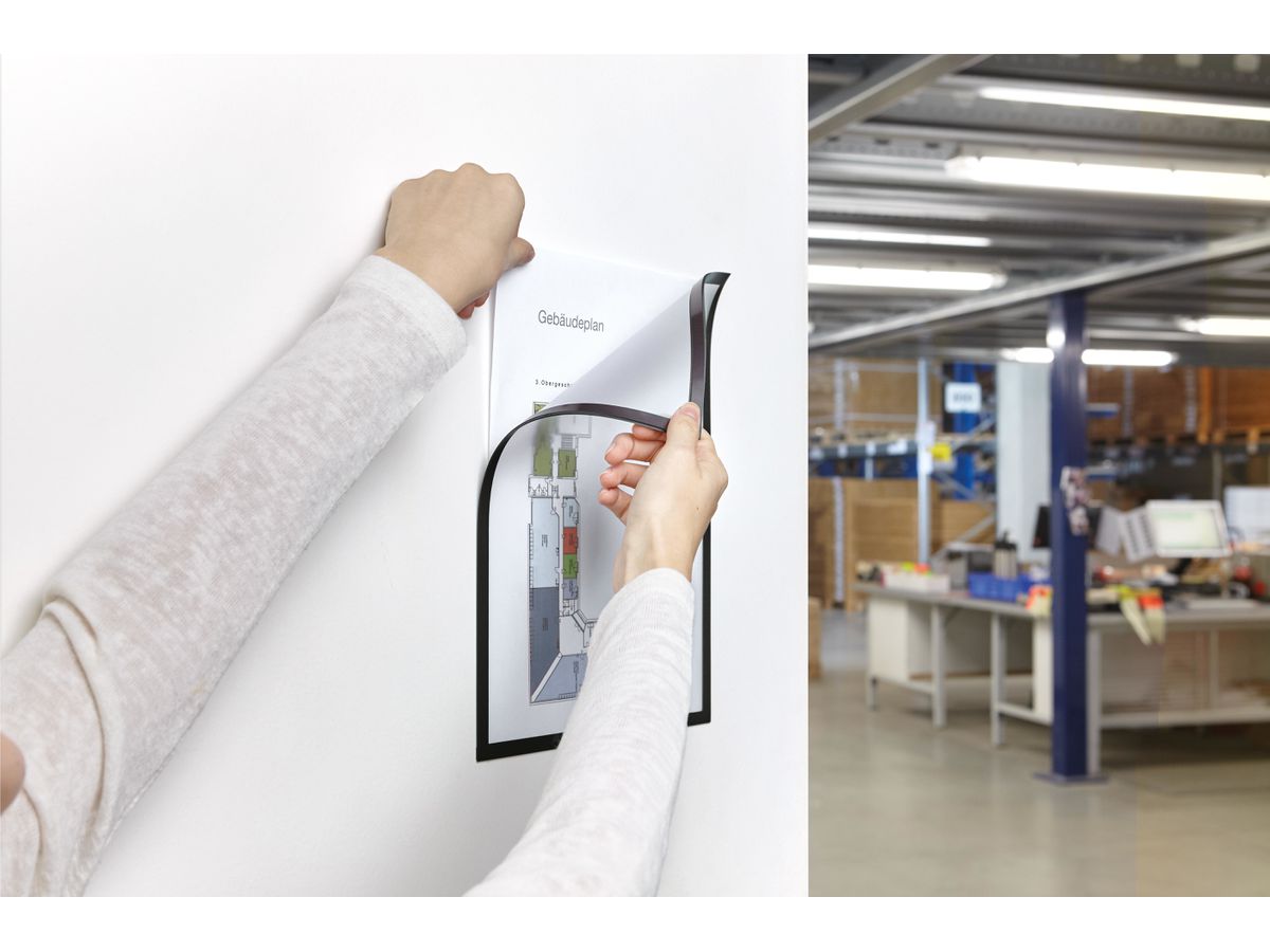 MAGNETOPLAN Cadre aimant magnetofix A4 1130312 noir 5 pcs. (4013695014883)