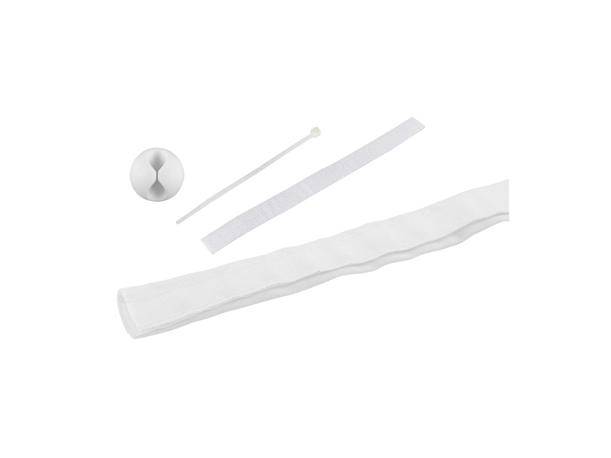 STEFFEN Kabelschlauch Fast Cover 1.8m 06 26420 weiss, Klettverschluss (7611007127664)