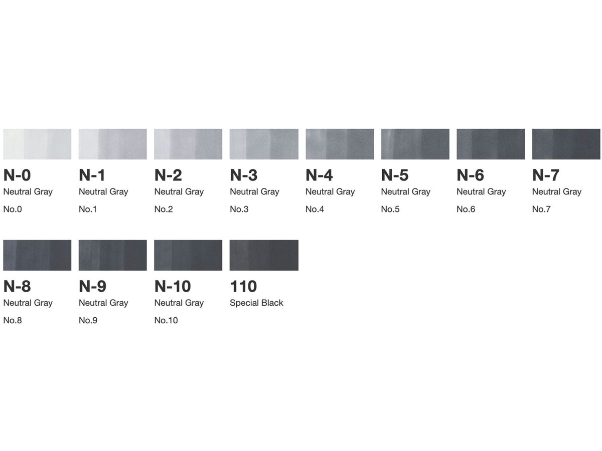 COPIC Marker Classic 20075152 Grau-Set NG, 12 Stück (4511338063323)