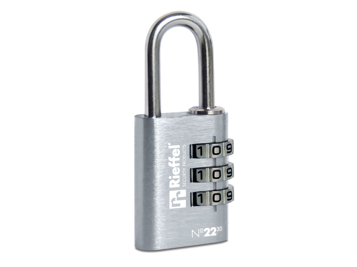 RIEFFEL SWITZERLAND Zahlenschloss Nr.22 30mm 22/30SILB silber (7640115311191)