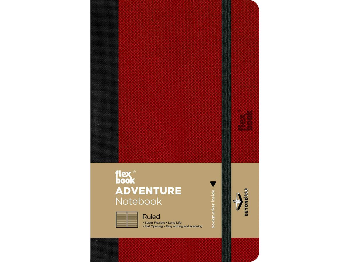 FLEXBOOK Carnet de notes Adventure 21.00081 ligné 9x14cm red (5204902523734)