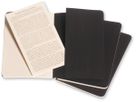 MOLESKINE Notizheft Cahier A6 704895 liniert, schwarz 3 Stück (9788883704895)