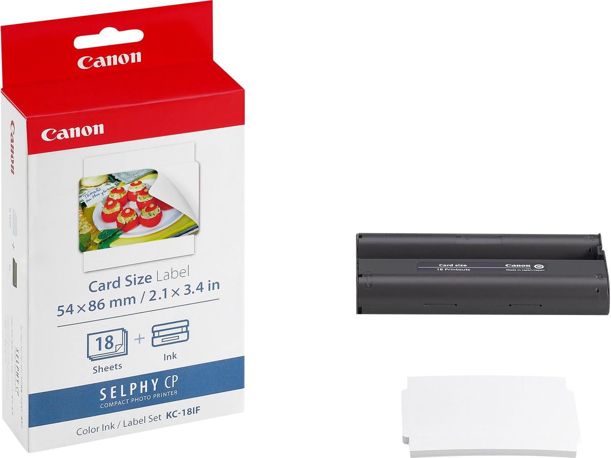 CANON Farbtinte/Kleberset 8,6x5,4cm KC18IF CP 100 (Card Size) 18 Blatt (4960999047072)