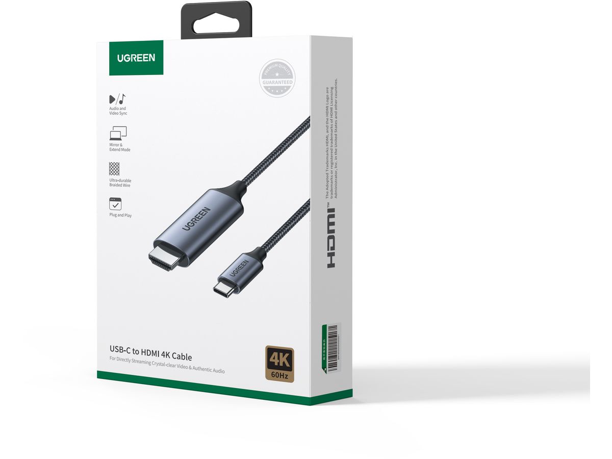 UGREEN USB-C To HDMI Cable 50570 (6957303855704)